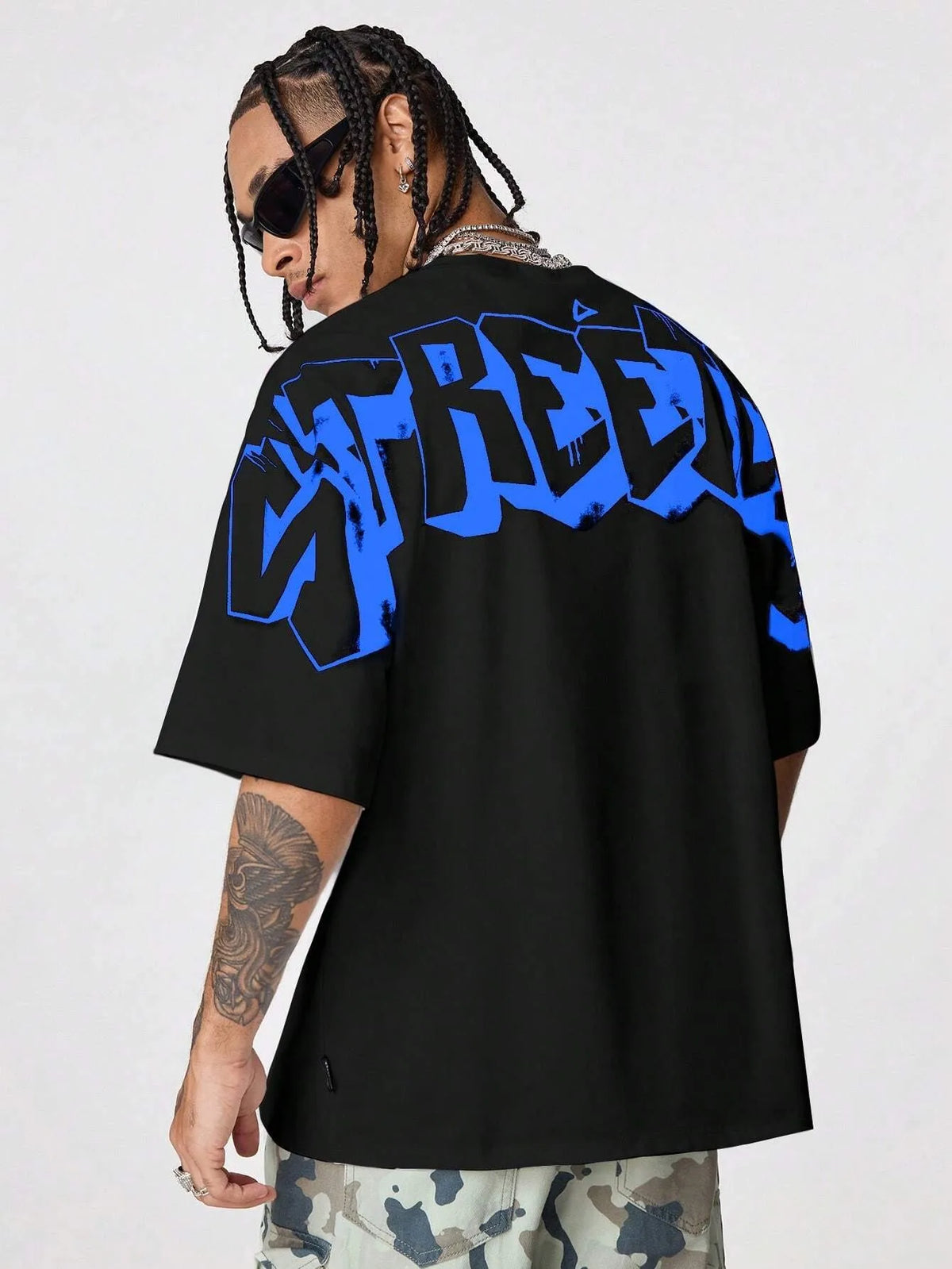 2026 Summer Men's T-shirt with Letter Print Breathable Lightweight Casual Fashionable Outdoor Men's T-sh… - product view 2
