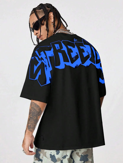 2026 Summer Men's T-shirt with Letter Print Breathable Lightweight Casual Fashionable Outdoor Men's T-sh… - product view 2