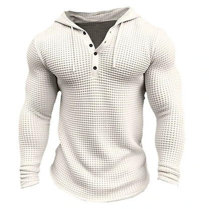Spring Autumn Hooded T Shirt Men Long Sleeve Solid Color Slim Fit Sports Tops Fashion Breathable Casual… - product view 6