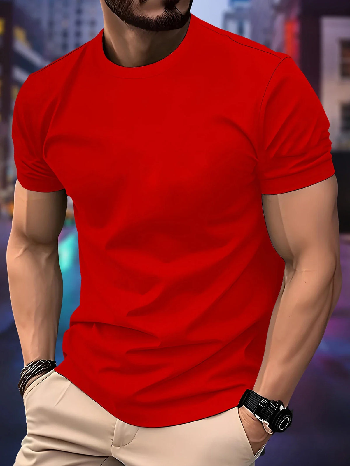 2026 New Spring / Summer Luxury Men's Fashion T-shirt Crewneck Casual Trend Y2K High-end High Quality Fi… - product view 4