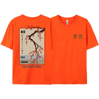 Today Tomorrow Tokyo Flower Festival T Shirt Men Women Fashion O-Neck Tshirts Summer Cotton Tops Loose S… - product view 16