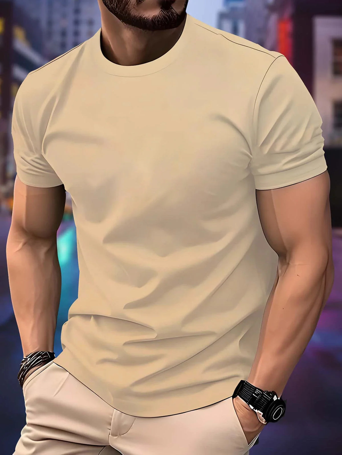 2026 New Spring / Summer Luxury Men's Fashion T-shirt Crewneck Casual Trend Y2K High-end High Quality Fi… - product view 8