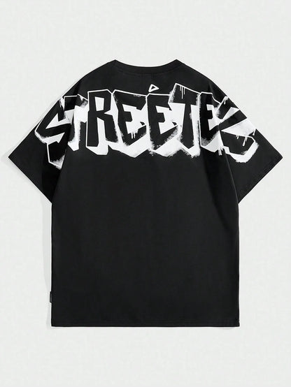 2026 Summer Men's T-shirt with Letter Print Breathable Lightweight Casual Fashionable Outdoor Men's T-sh… - product view 5